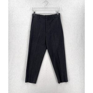 VINCE Tapered Wool Trouser Pants Womens 4 Charcoal Gray High Rise Stretch Ankle